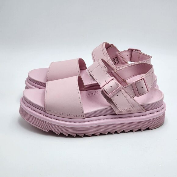 Dr. Martens Voss Mono Pink Hydro Leather Strap Sandals Size 9 - Picture 4 of 11
